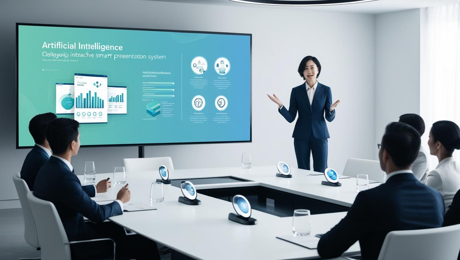 Business meeting using lyraviz